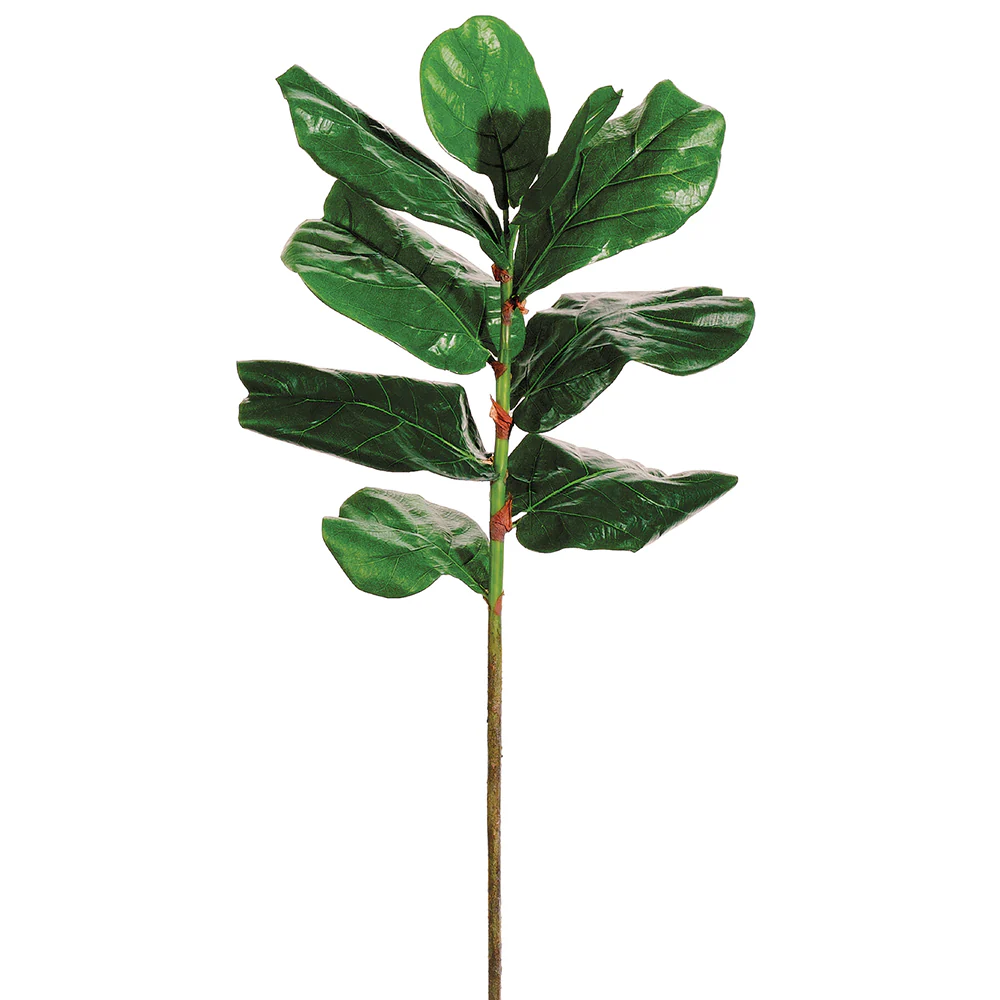 38" Silk Fiddle Leaf Fig Stem -Green (Pack of 8)