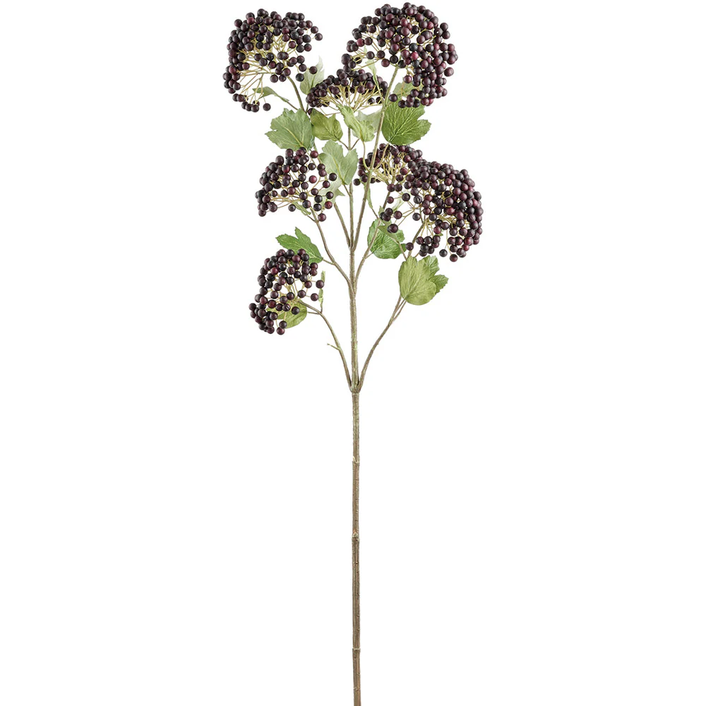 39.5" Artificial Berry Stem -Burgundy (Pack of 6)