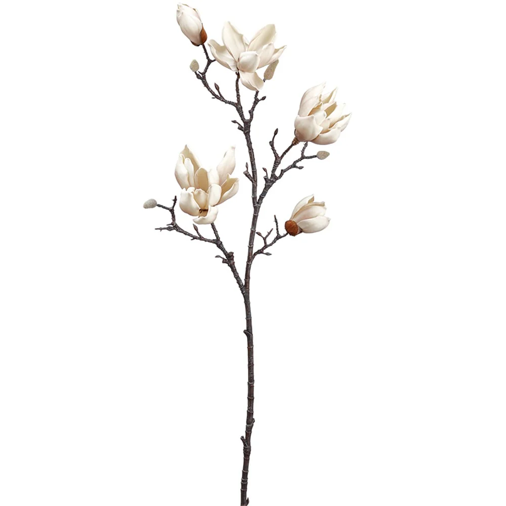 39.5" Magnolia Silk Flower Stem -Beige (Pack of 12)