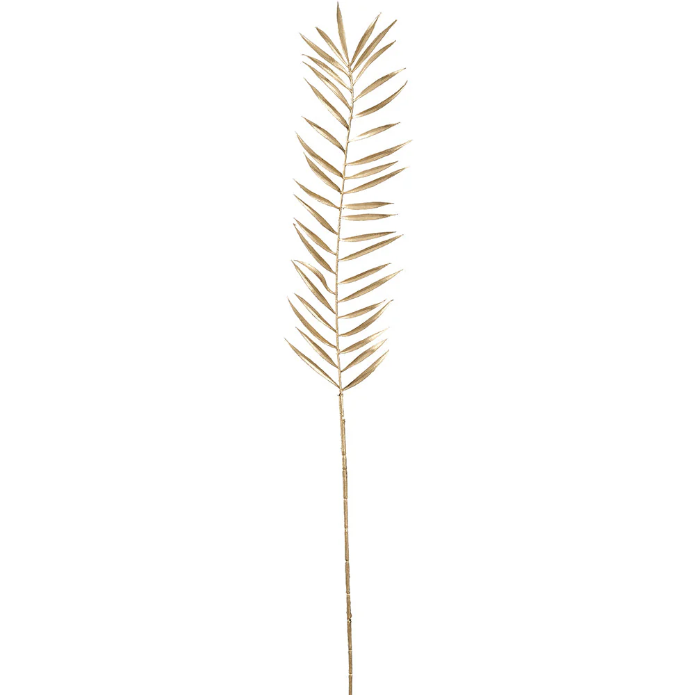 39.5" Metallic Artificial Palm Leaf Stem -Gold (Pack of 12)