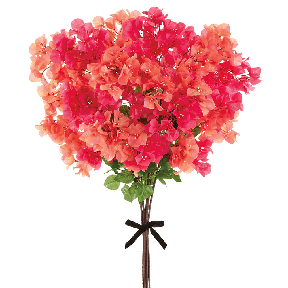 39" Bougainvillea Silk Flower Stem Bundle -Beauty/Peach (Pack of 2)
