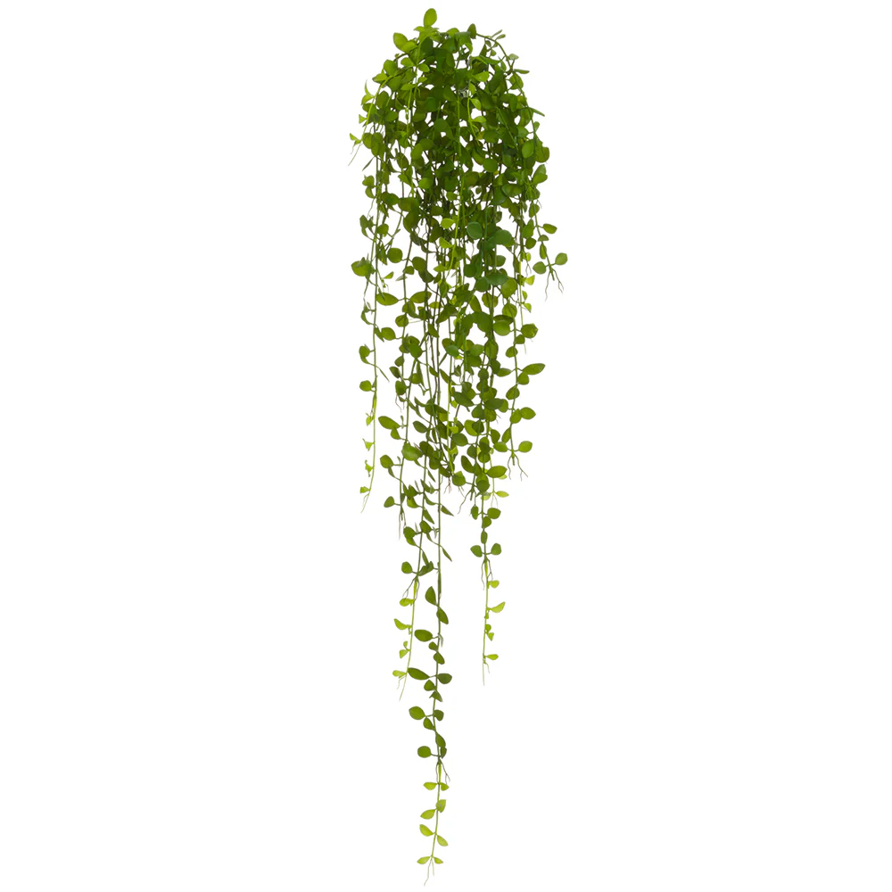 39" Hanging Artificial Button Leaf Plant -Green (Pack of 12)