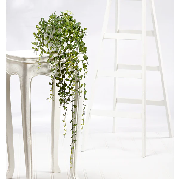 39" Hanging Artificial Button Leaf Plant -Green (Pack of 12) - Image 2