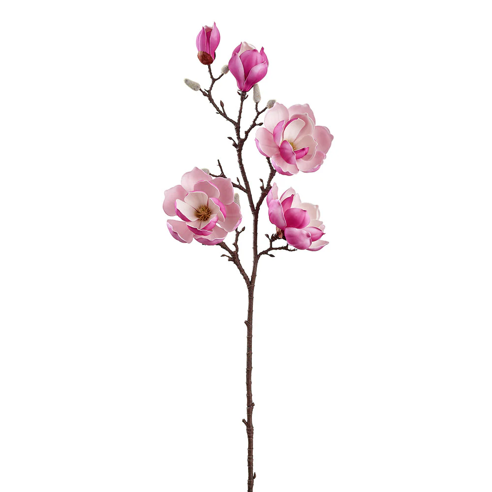 39" Magnolia Silk Flower Stem -2 Tone Cerise (Pack of 6)
