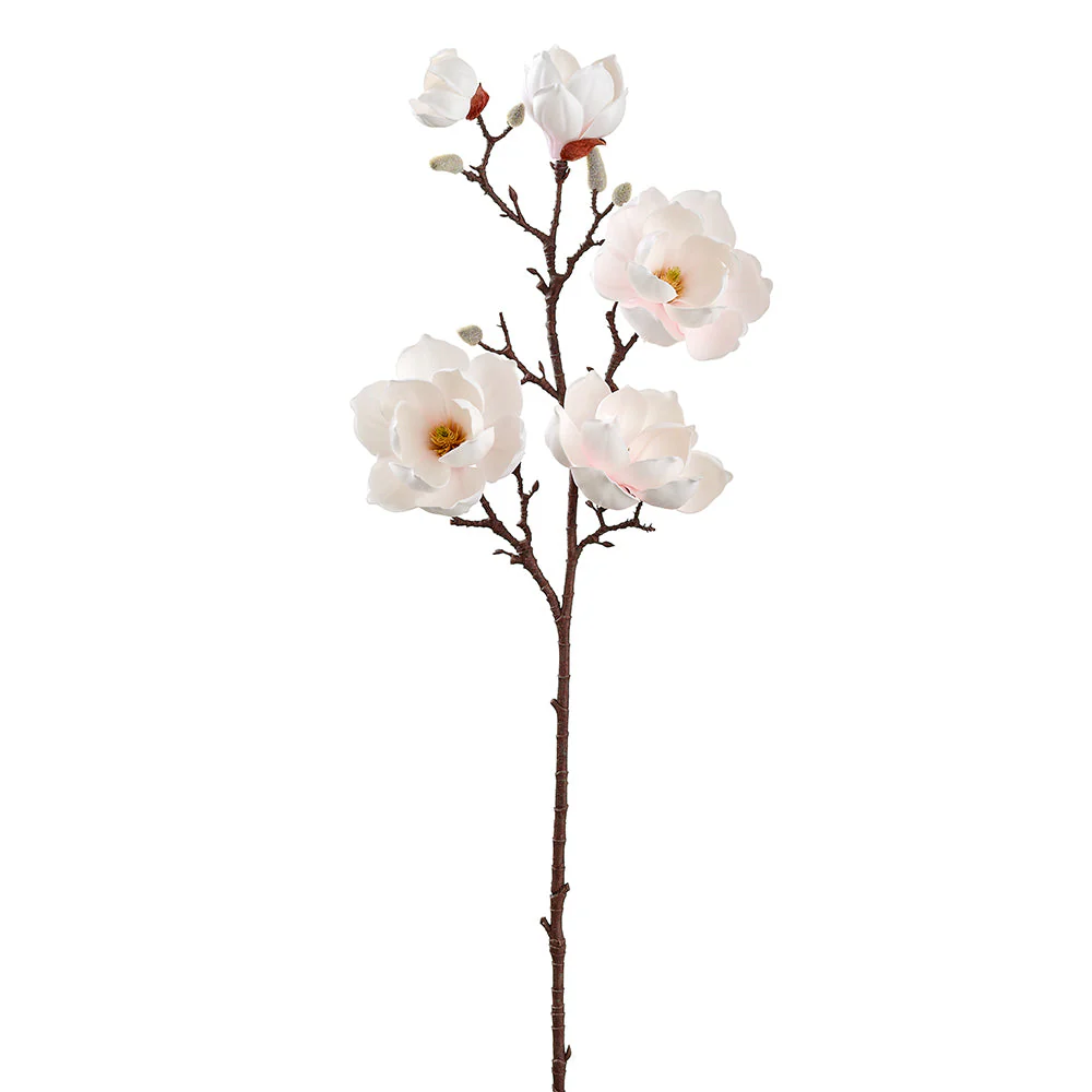 39" Magnolia Silk Flower Stem -Soft Pink (Pack of 6)