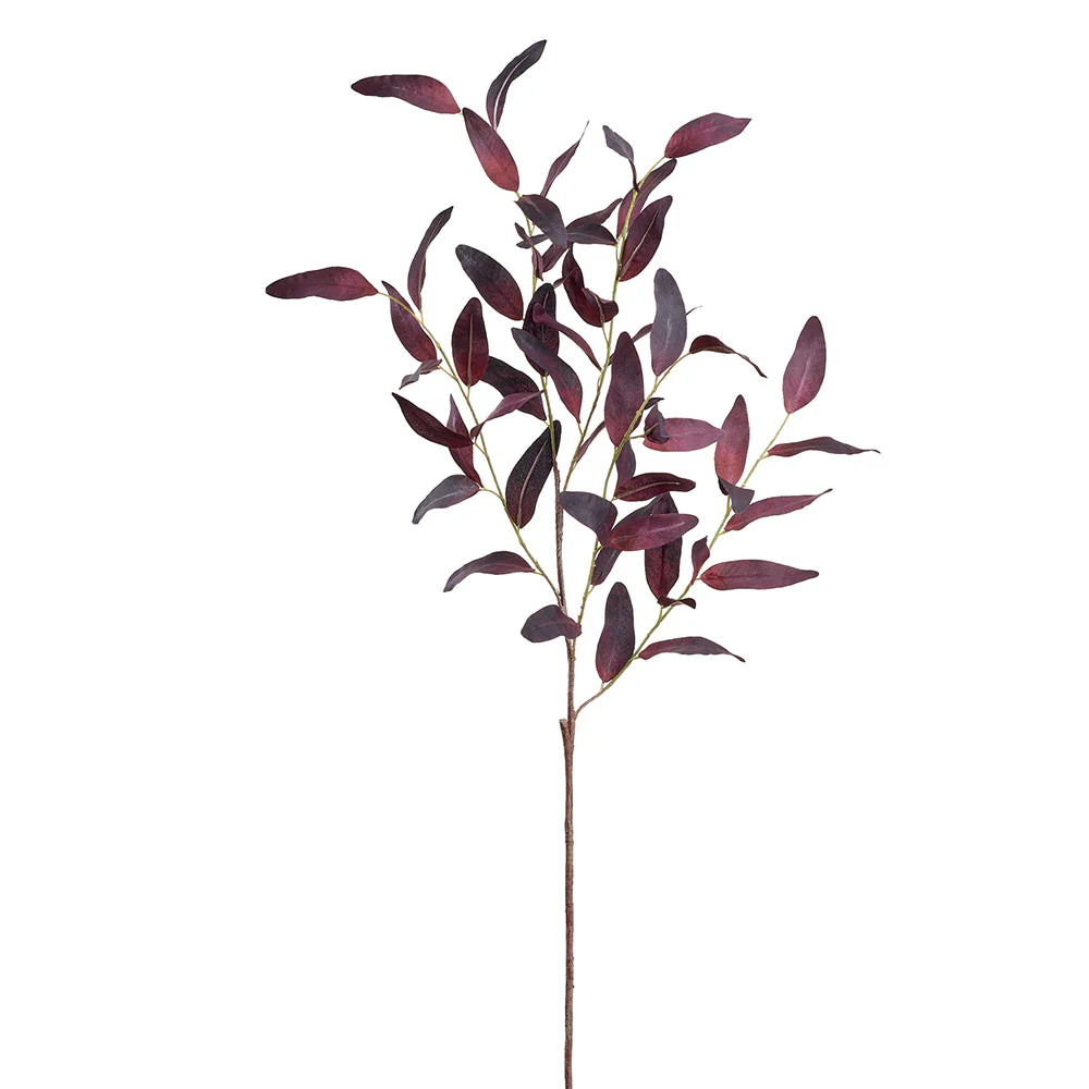 39" Mangrove Leaf Silk Stem -Burgundy (Pack of 6)