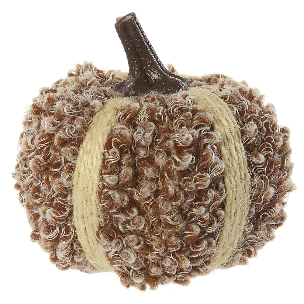 3"Hx3"W Artificial Pumpkin -Brown (Pack of 12)