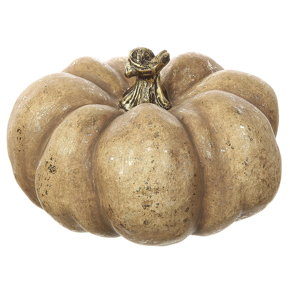 4.75"Hx7.25"W Artificial Pumpkin -Camel (Pack of 2)