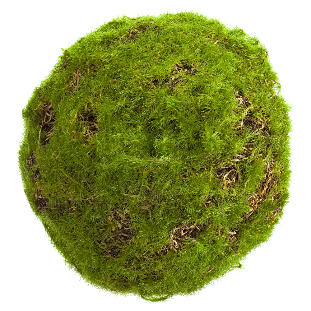 4" Artificial Moss Ball-Shaped Topiary -Green (Pack of 12)