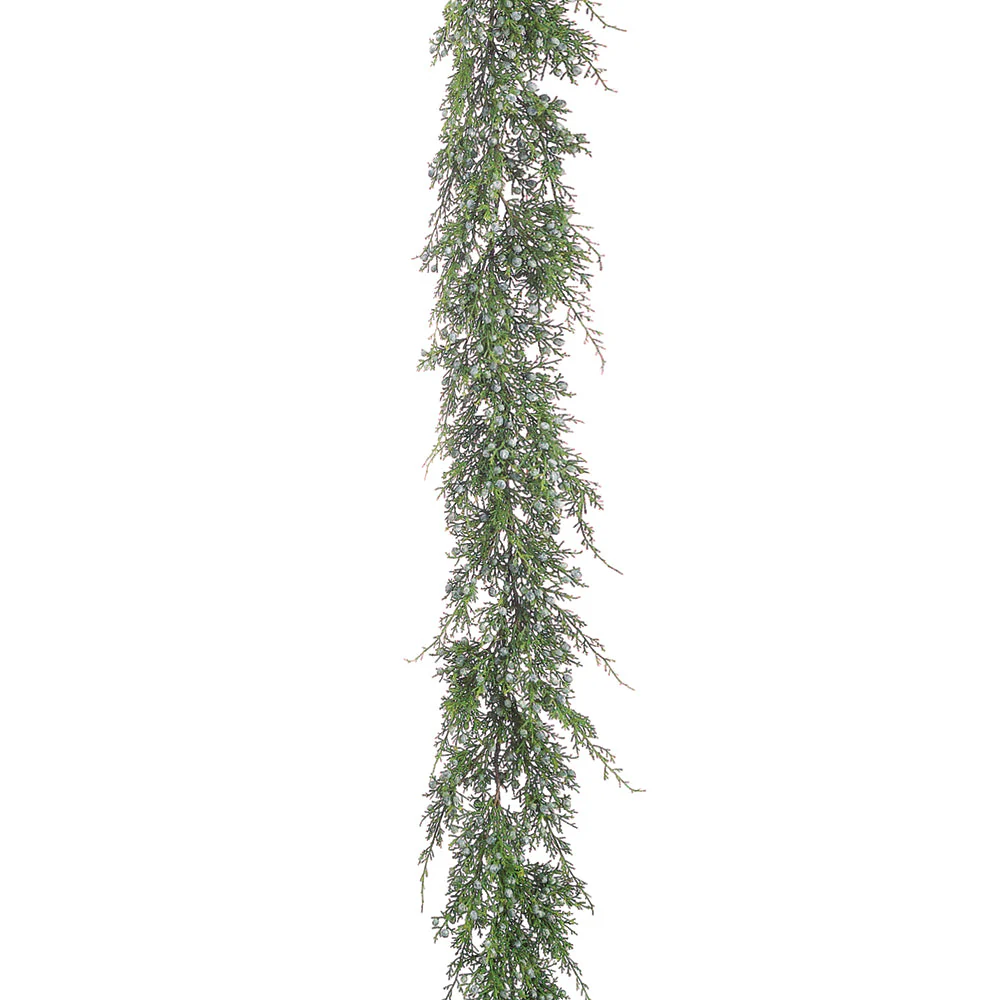 4' Juniper w/Berry Artificial Garland -Green (Pack of 6)