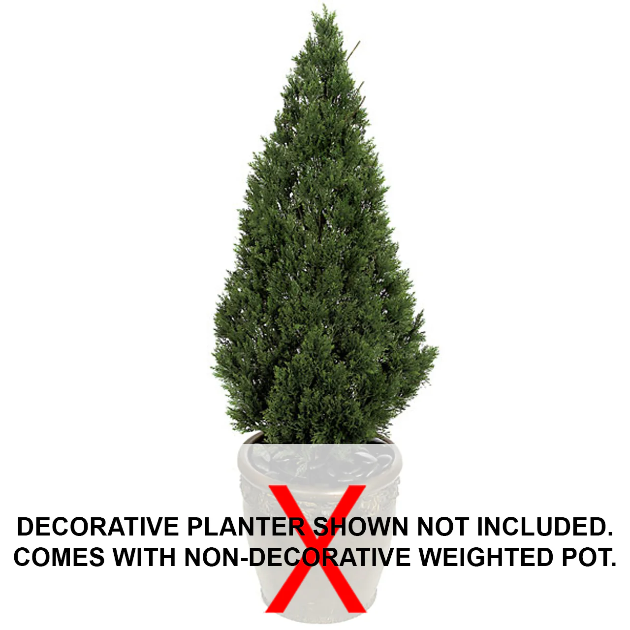 4' Outdoor UV-Proof Artificial Cedar Cone-Shaped Artificial Topiary Tree w/Pot -Green