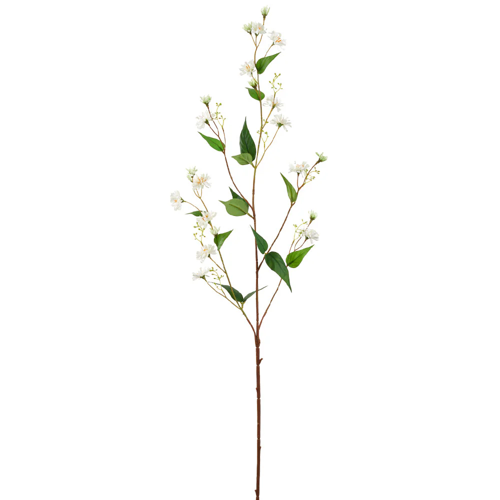 40.1" Fox-And-Cubs Silk Flower Stem -White (Pack of 12)