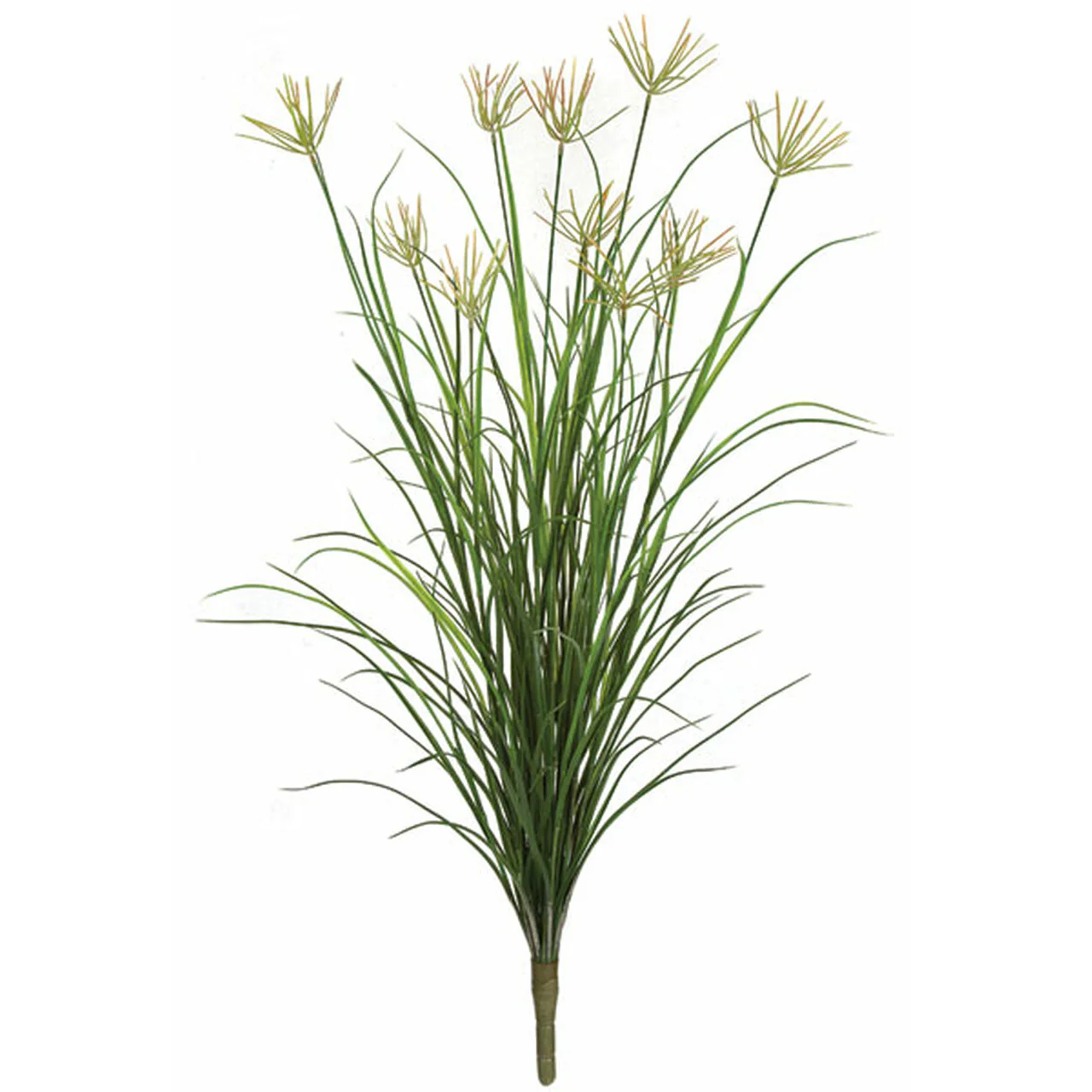 40" Artificial Flowering River Grass Plant -Green (Pack of 2)