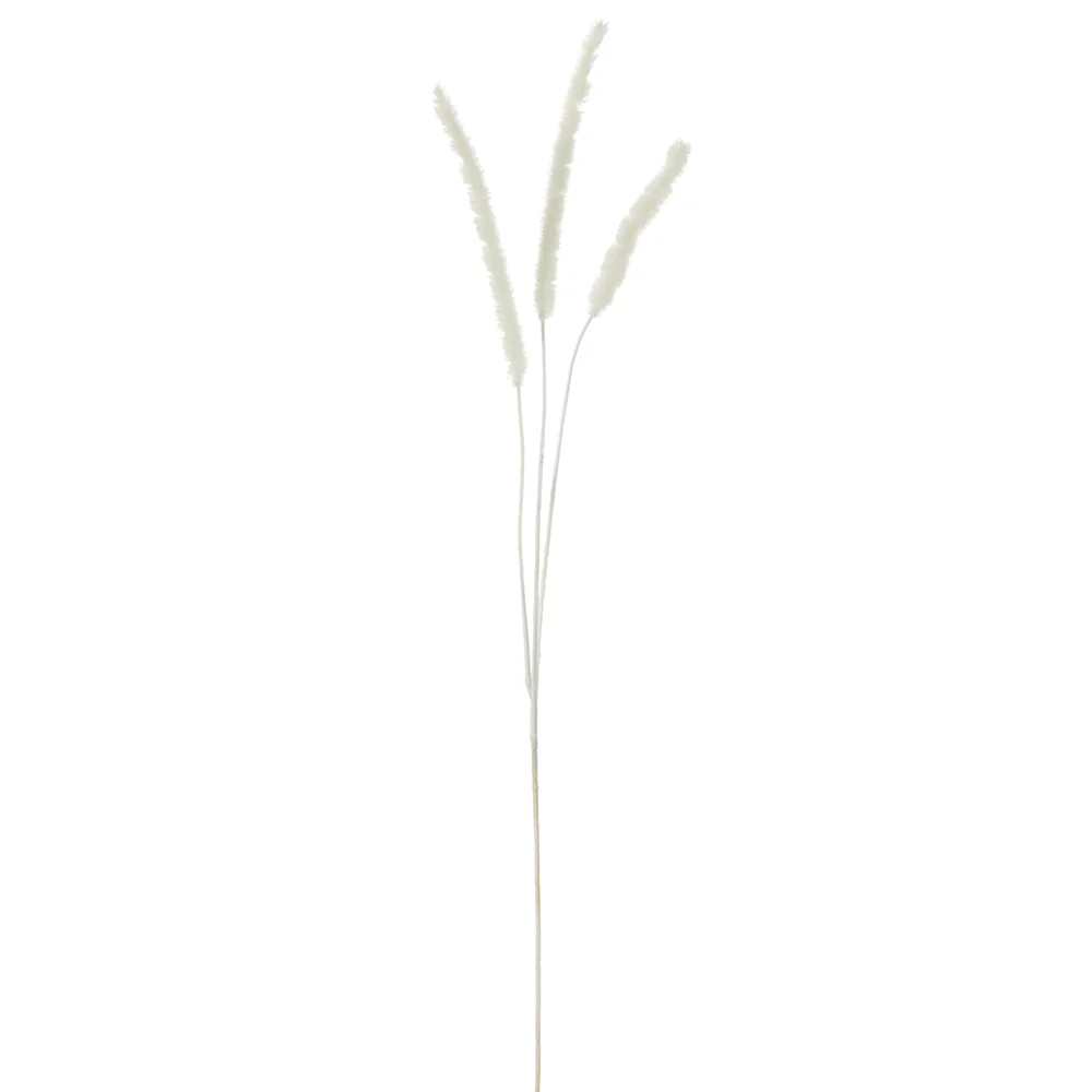 40" Artificial Foxtail Grass Flower Stem -White (Pack of 12)
