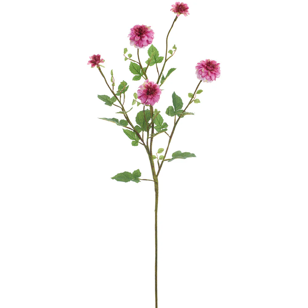 40" Dahlia Silk Flower Stem -Boysenberry (Pack of 12)