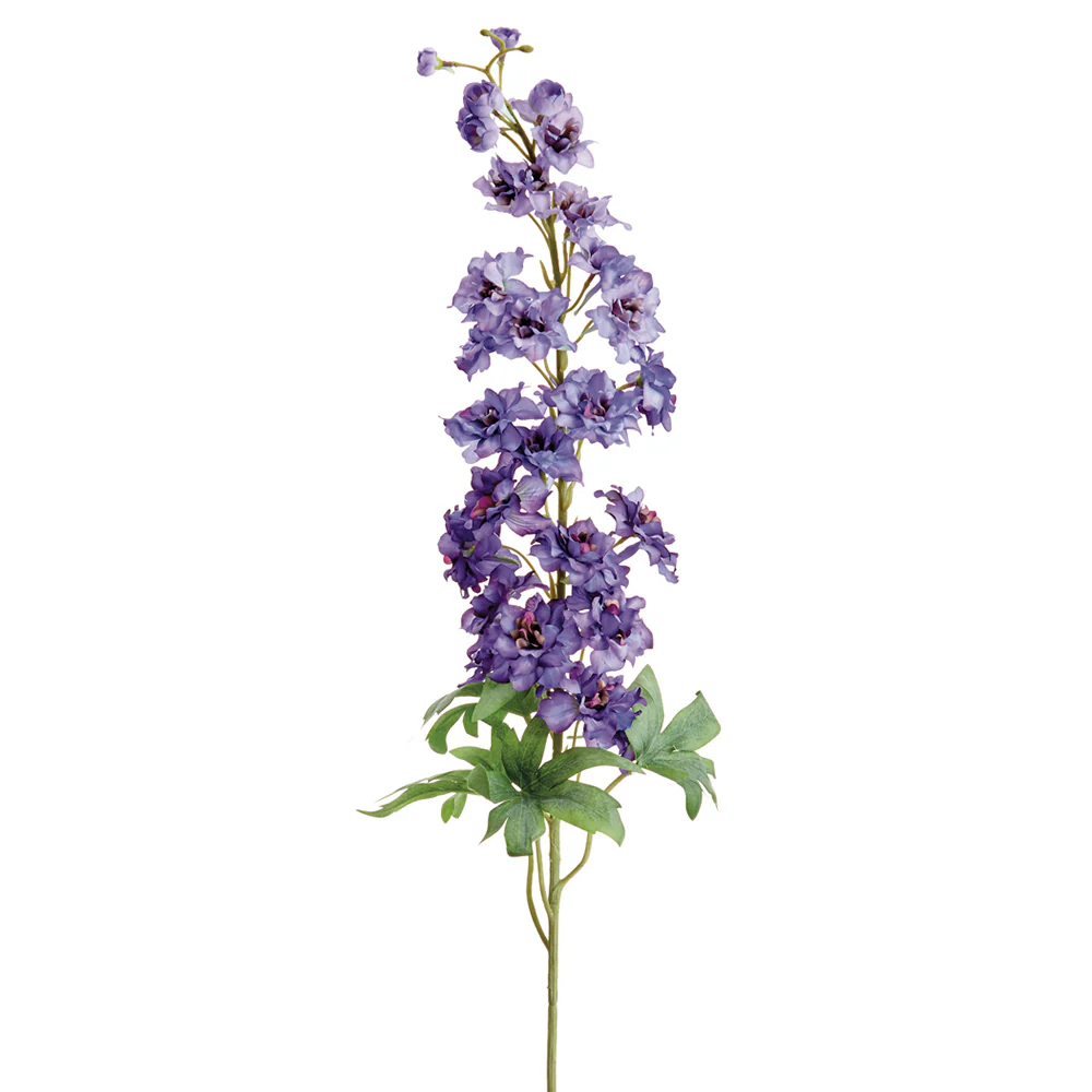 40" Delphinium Silk Flower Stem -2 Tone Purple (Pack of 12)