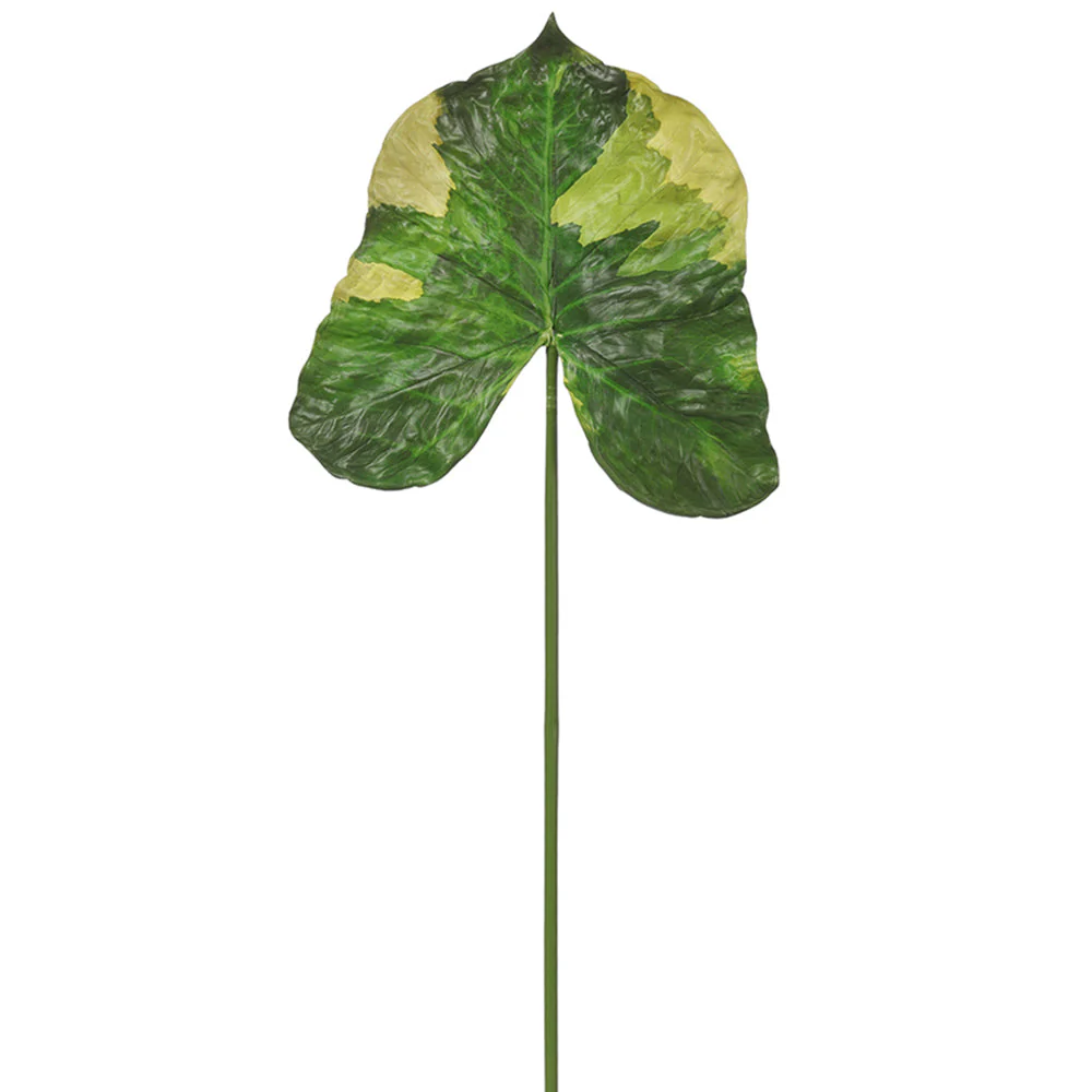 40" Elephant Ear Leaf Silk Stem -2 Tone Green (Pack of 12)