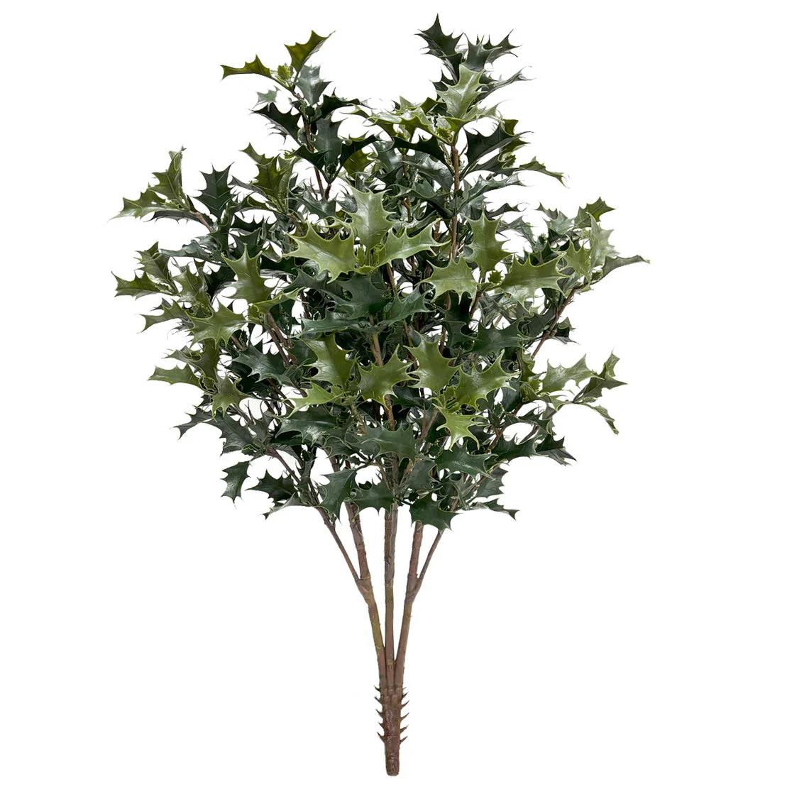 40" Outdoor UV-Proof Artificial Holly Leaf Plant -Green (Pack of 2)