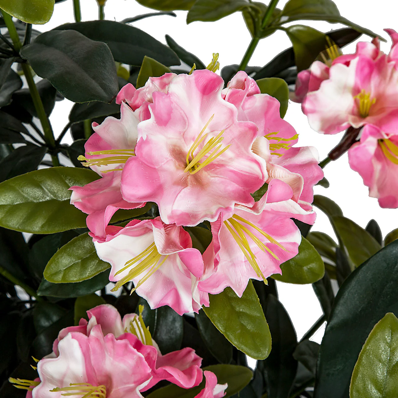 40" Outdoor UV-Proof Artificial Rhododendron Flower Bush -Pink/White (Pack of 2) - Image 2