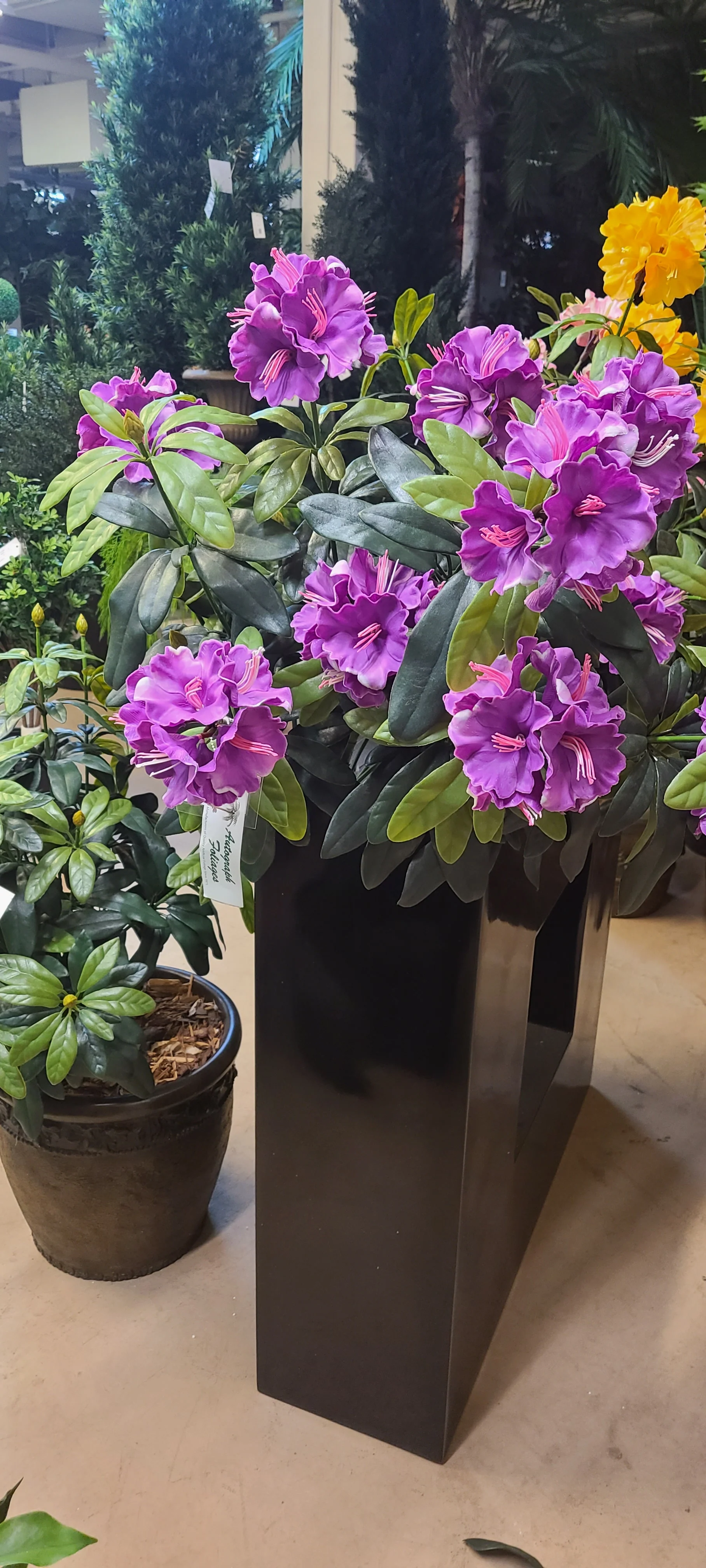 40" Outdoor UV-Proof Artificial Rhododendron Flower Bush -Purple/Lavender (Pack of 2) - Image 3