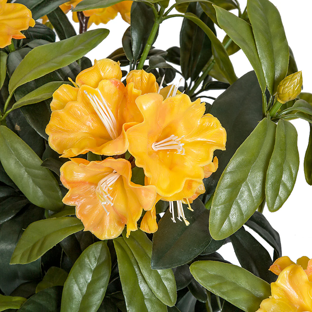 40" Outdoor UV-Proof Artificial Rhododendron Flower Bush -Yellow (Pack of 2) - Image 2