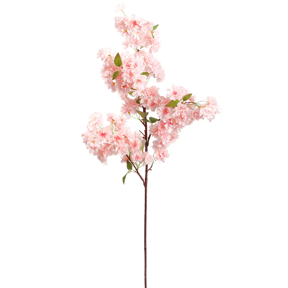 40" Silk Cherry Tree Blossom Flower Stem -Pink (Pack of 12)