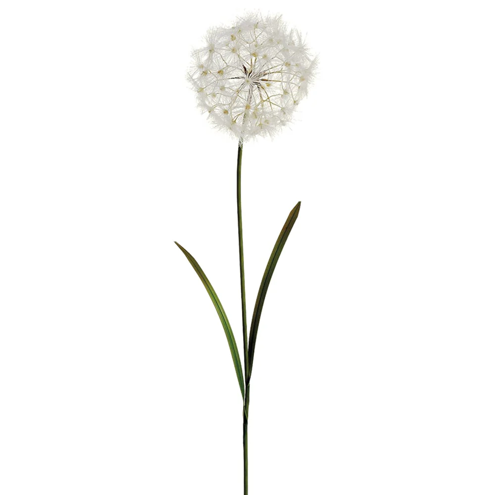 40" Silk Dandelion Flower Spray -Cream (Pack of 12)