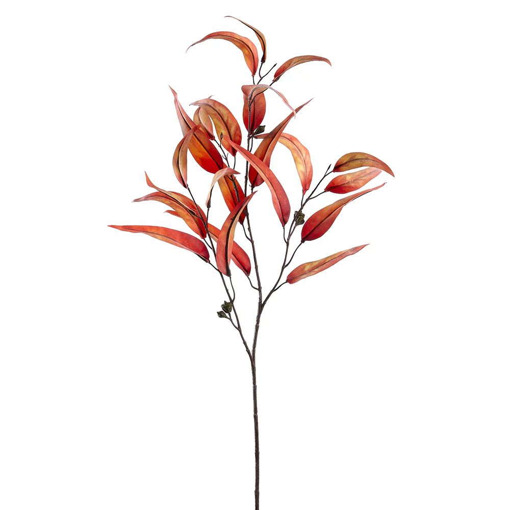 40" Silk Eucalyptus Stem -Flame (Pack of 12)