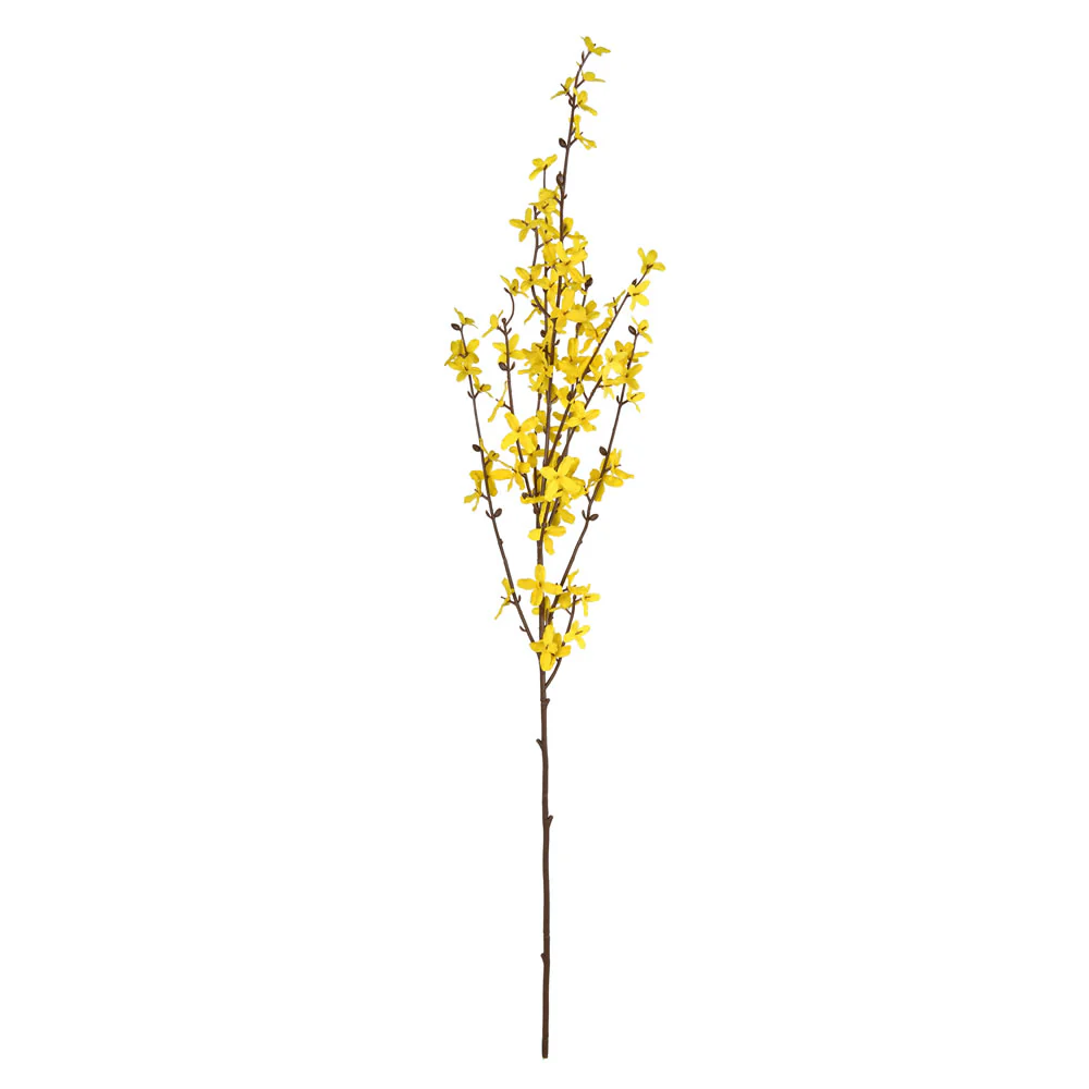 40" Silk Forsythia Blossom Flower Stem -Yellow (Pack of 12)