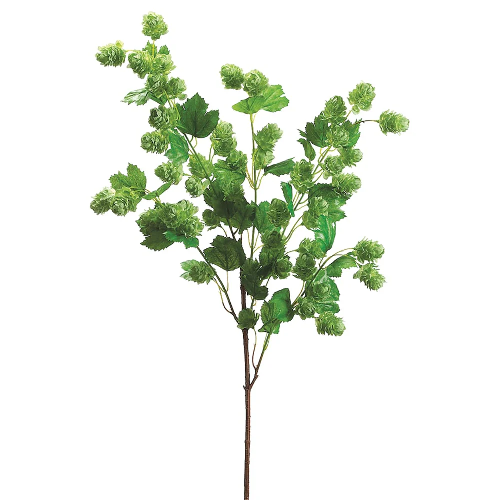 40" Silk Hops Flower Spray -Green (Pack of 6)