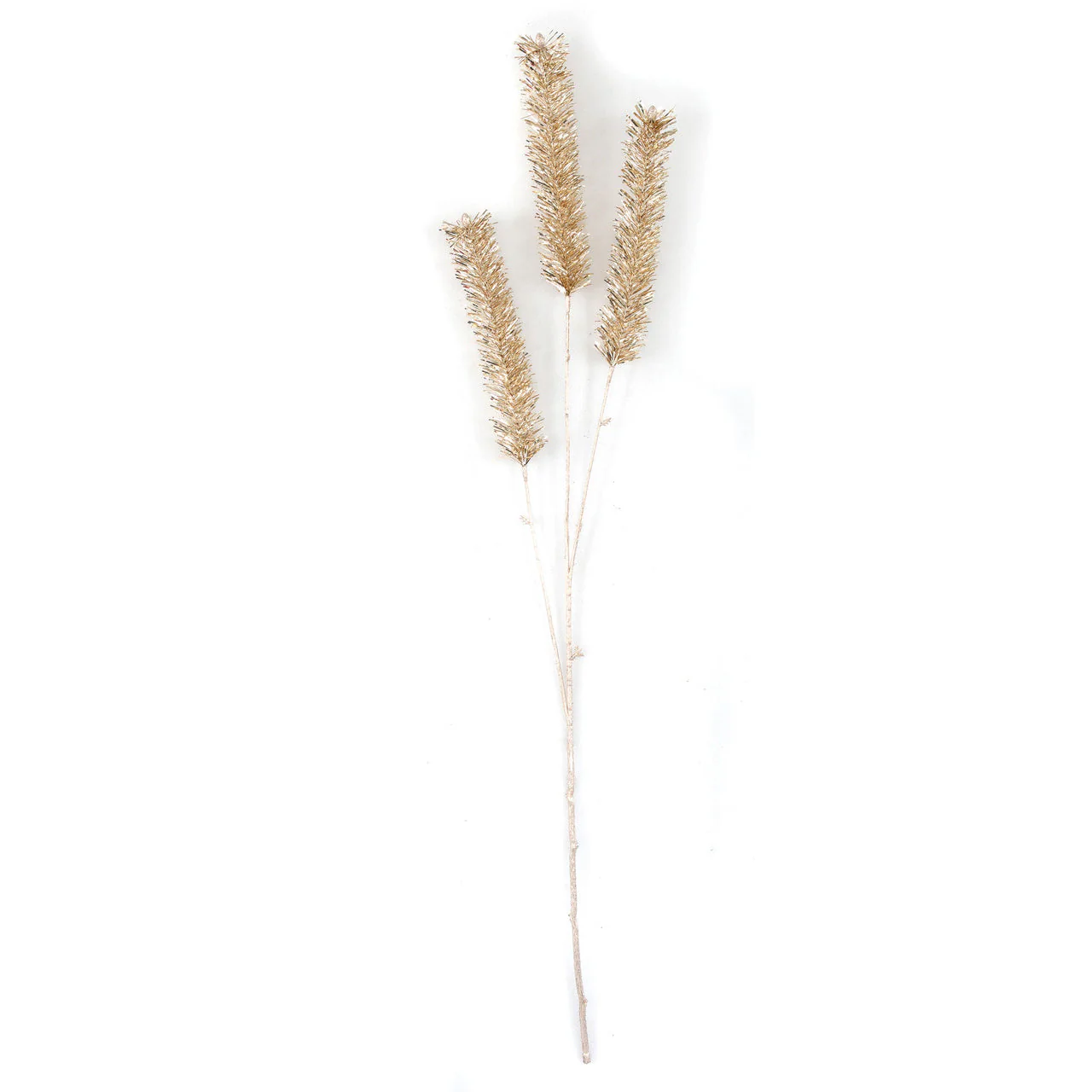 40" Tinsel Artificial Pine Stem -Champagne (Pack of 12)