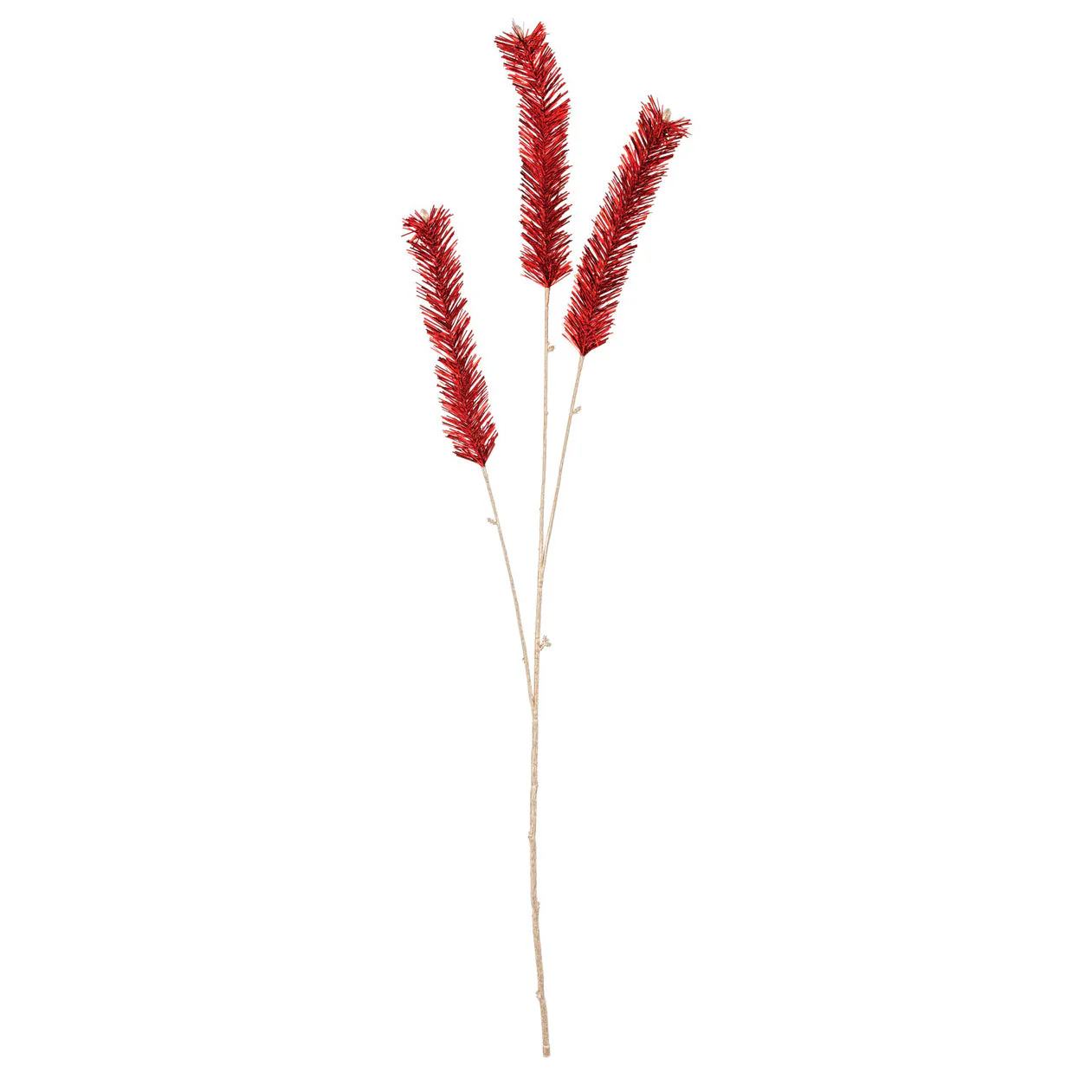 40" Tinsel Artificial Pine Stem -Red (Pack of 12)