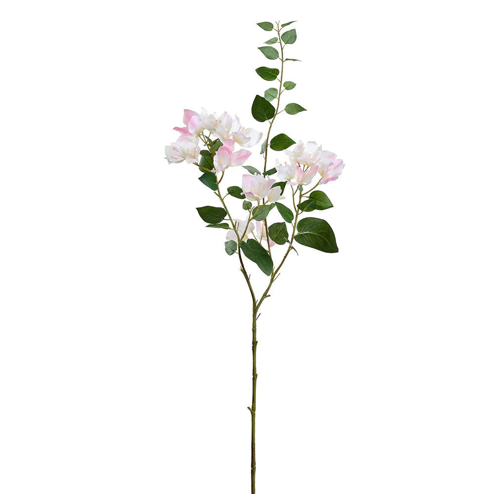 41" Bougainvillea Silk Flower Stem -Pink/Cream (Pack of 12)