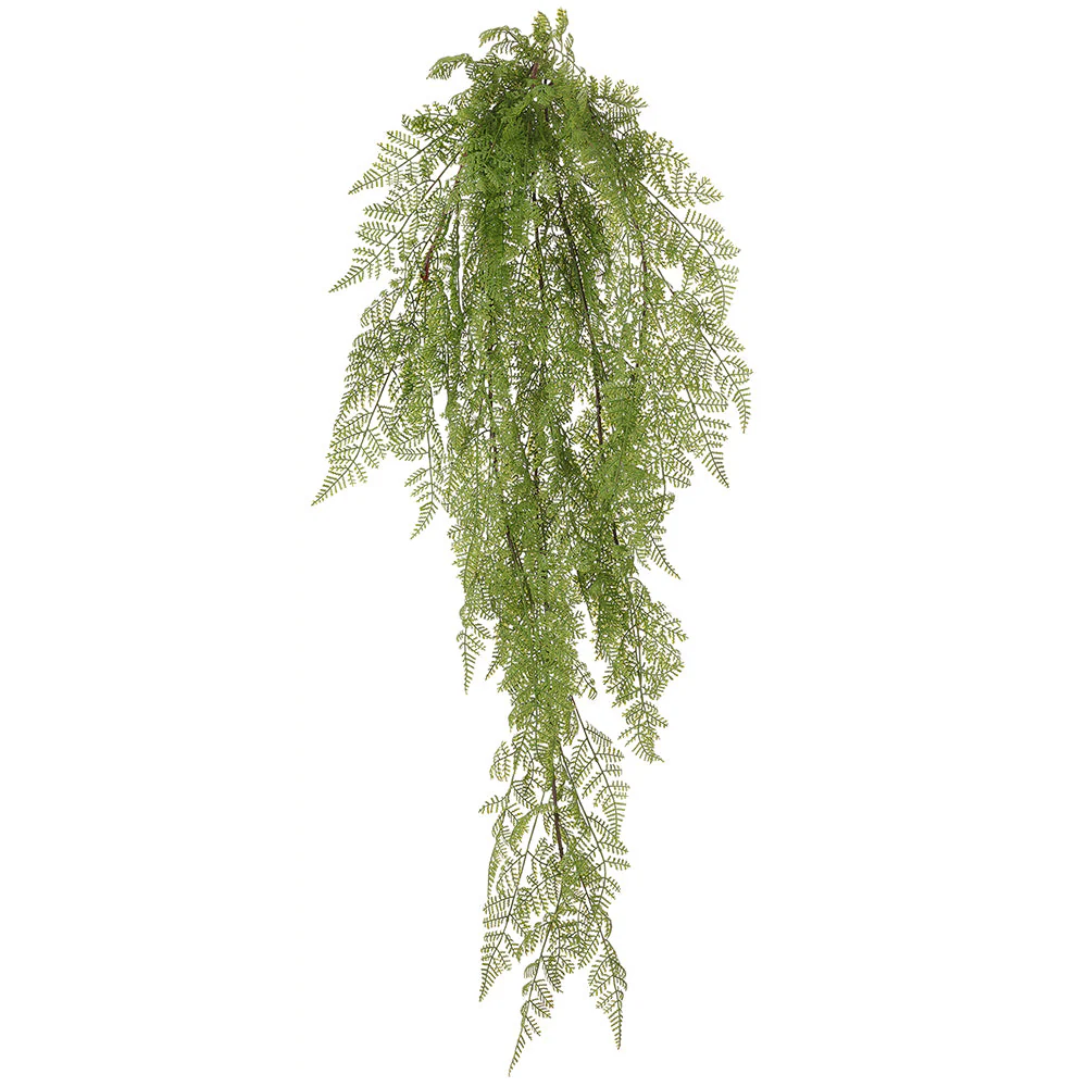 41" Hanging Leather Fern Silk Plant -Green (Pack of 6)