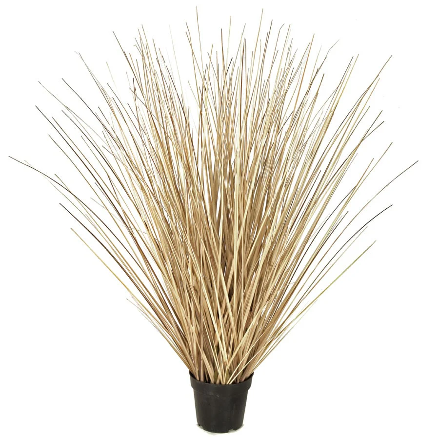 41" IFR PVC Onion Grass Artificial Plant w/Pot -Beige/Brown (Pack of 2)