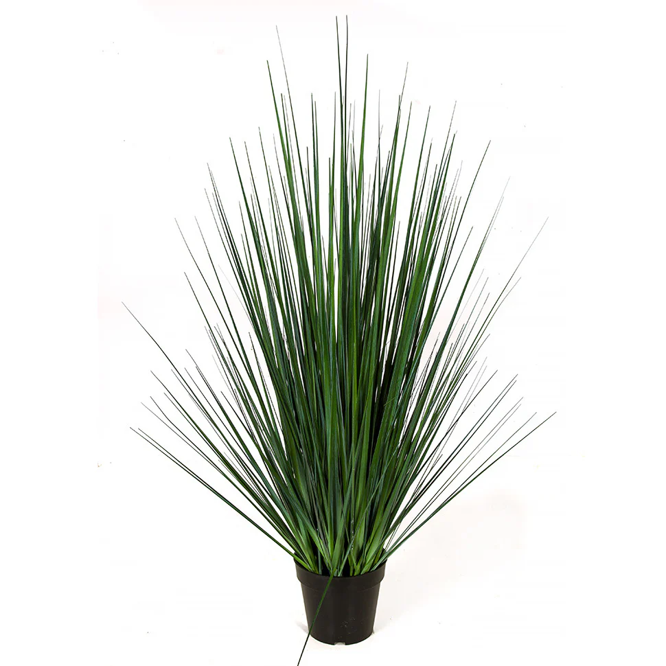 41" IFR PVC Onion Grass Artificial Plant w/Pot -Green/Gray (Pack of 2)