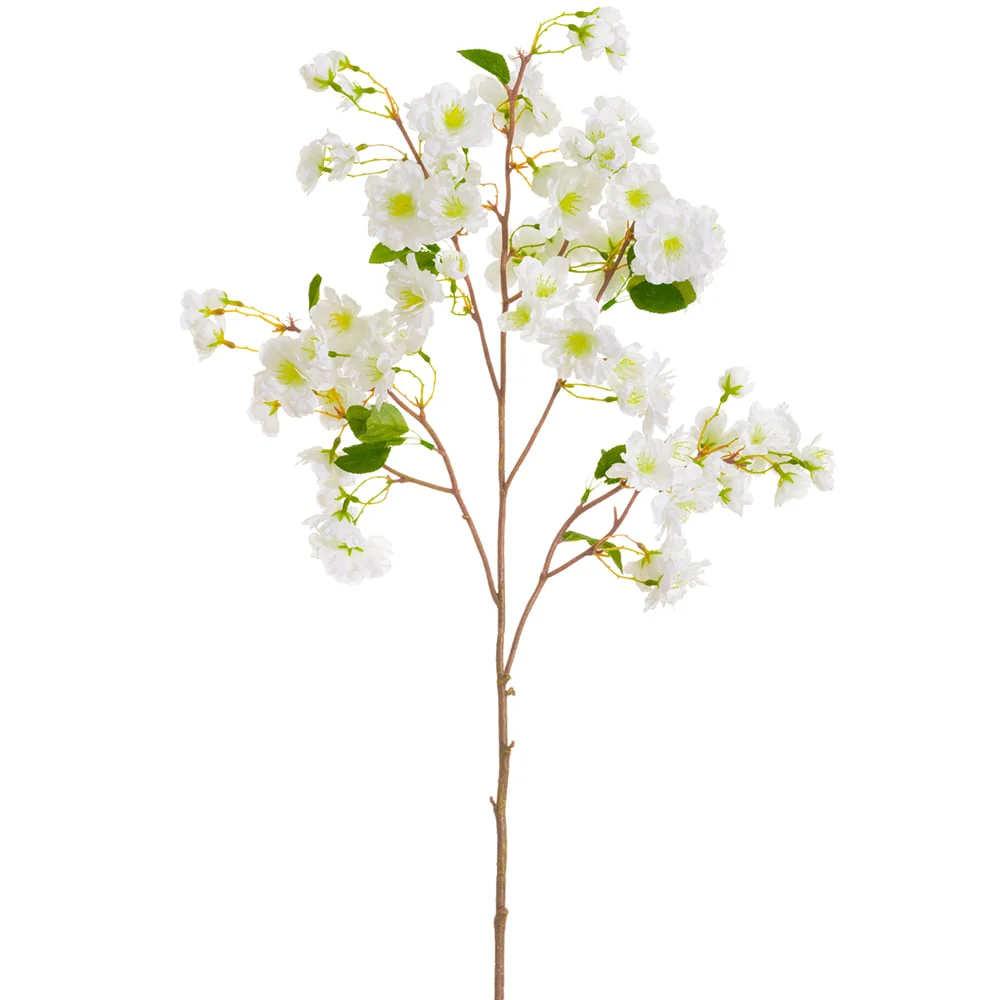 41" Silk Cherry Tree Blossom Flower Stem -Cream (Pack of 12)