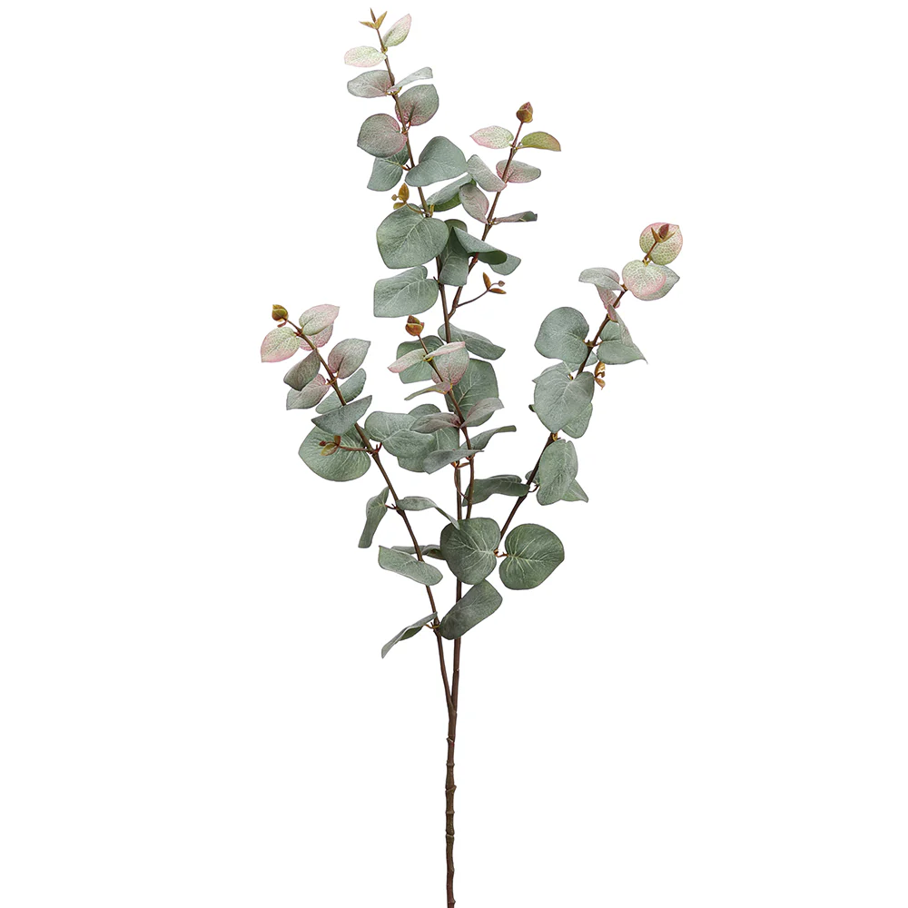 41" Silk Eucalyptus Leaf Stem -Frosted Green (Pack of 12)