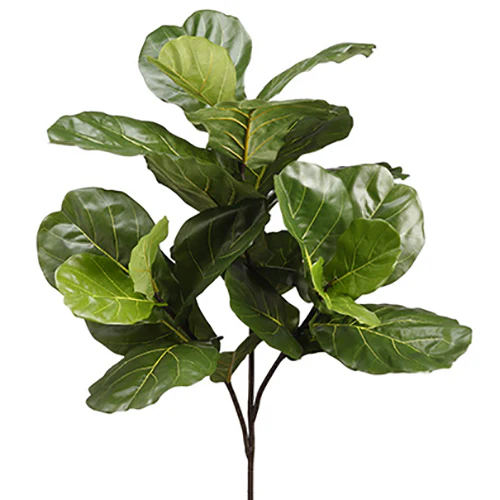 41" Silk Fiddle Leaf Fig Branch Stem -Green (Pack of 2)