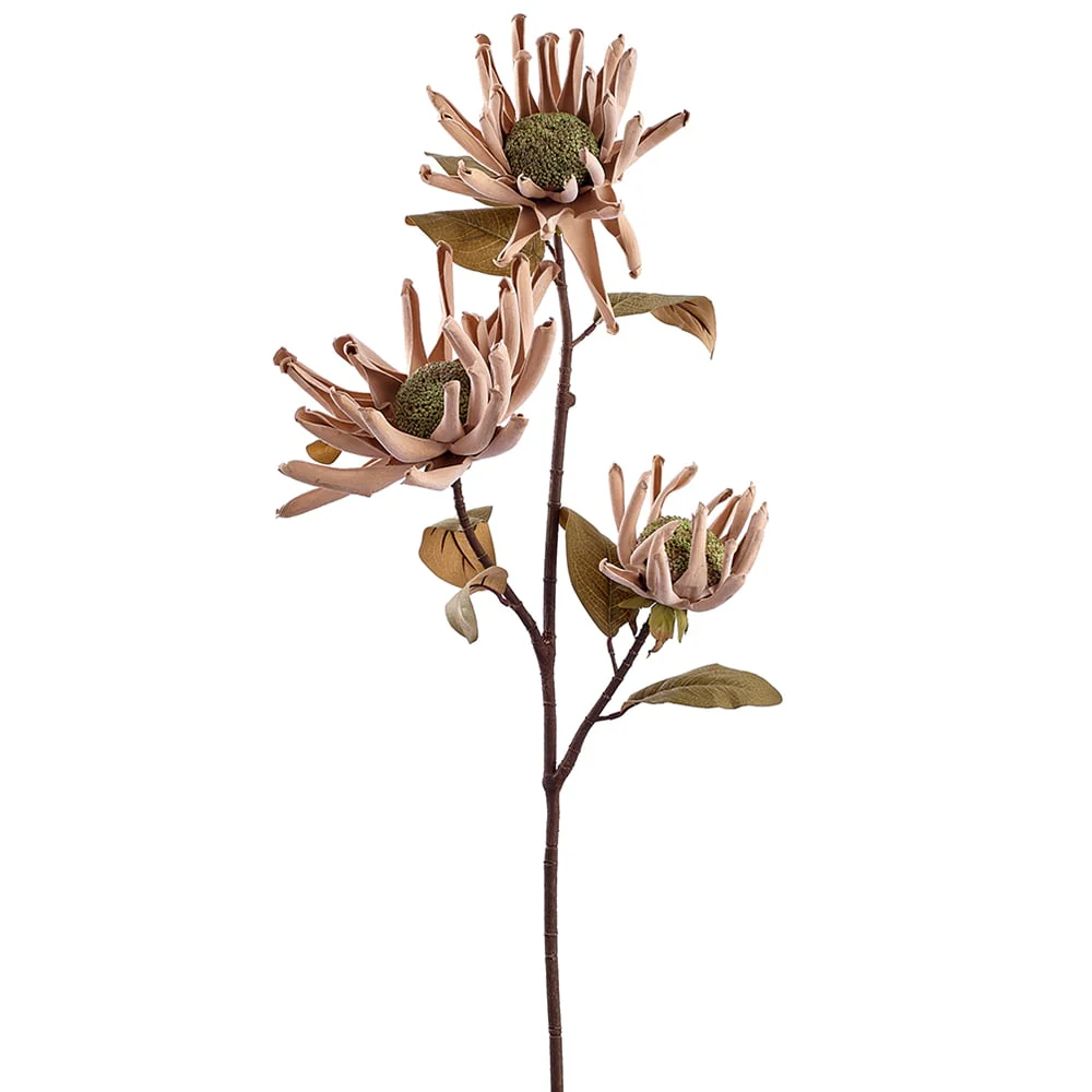 41" Spider Mum Silk Flower Stem -Tan (Pack of 6)