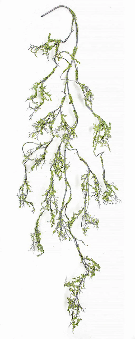 4'10" Moss Covered Twig Artificial Garland -Light Green (Pack of 6) - Image 2