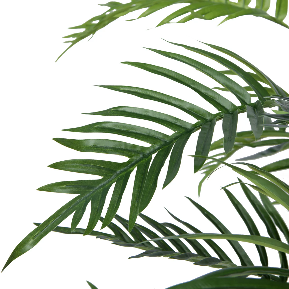 4'11" Real Touch Fern Palm Silk Tree w/Plastic Pot -Green - Image 2
