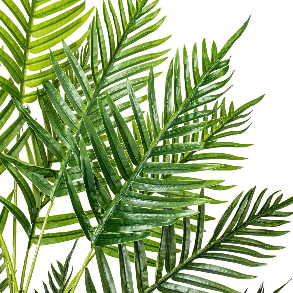 4'11" Real Touch Fern Palm Silk Tree w/Plastic Pot -Green - Image 4