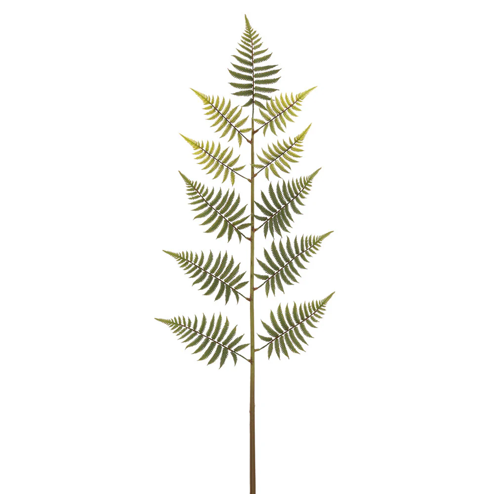 42" Artificial Fern Leaf Stem -Green (Pack of 12)