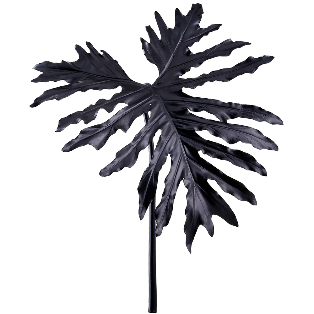 42" Artificial Selloum Palm Leaf Stem -Black (Pack of 4)