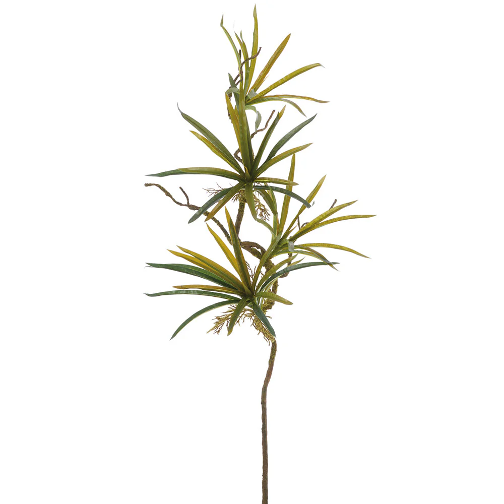 42" Hanging Dracaena Leaf Silk Stem Vine -Green (Pack of 6)