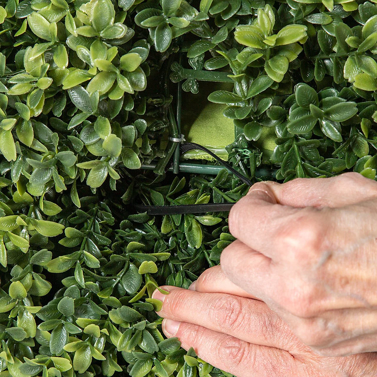 42" Outdoor UV-Proof Artificial English Boxwood Topiary Ball -2 Tone Green - Image 4