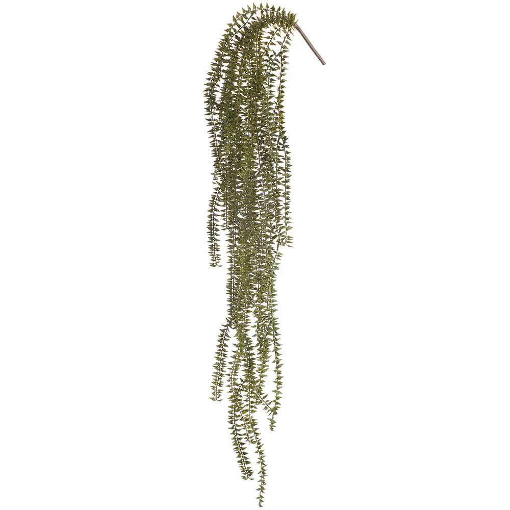 42" PE Soft-Touch Hanging Fern Leaf Artificial Plant -Green (Pack of 12)