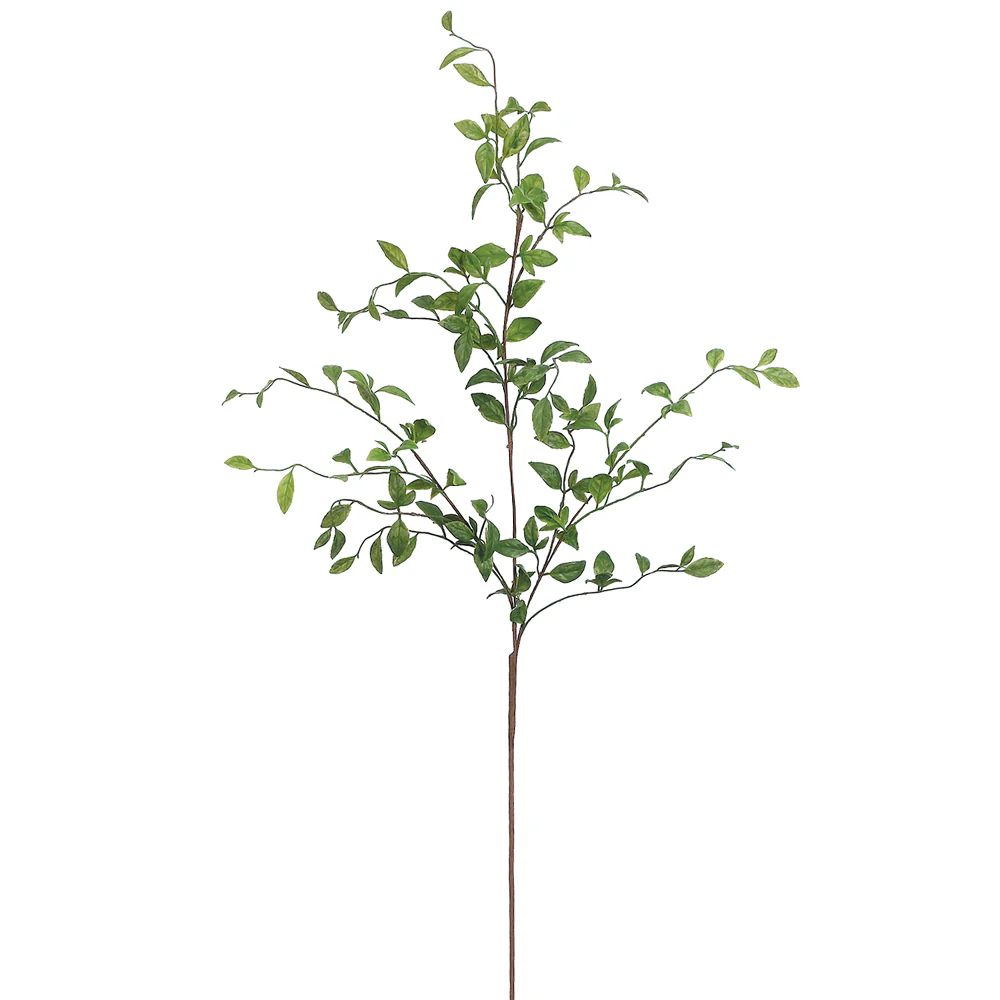 42" Plastic Nandina Leaf Artificial Stem -Green (Pack of 12)
