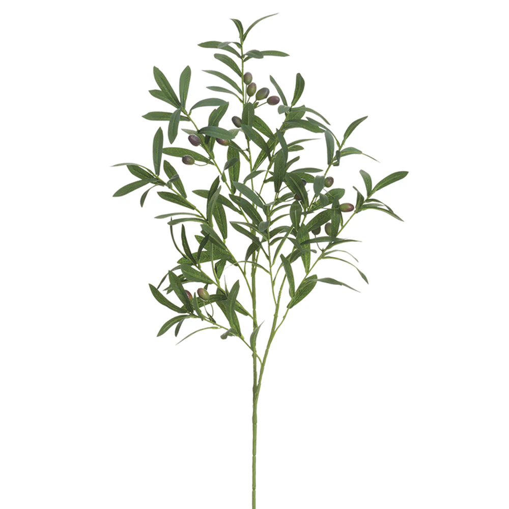 42" Silk Olive w/Berries Stem -Green (Pack of 12)